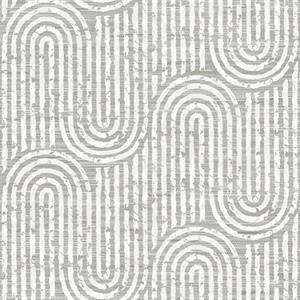 Trippet Grey Zen Waves Wallpaper by Scott Living