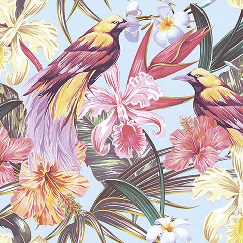 Tropical Exotic Flowers Wall Mural