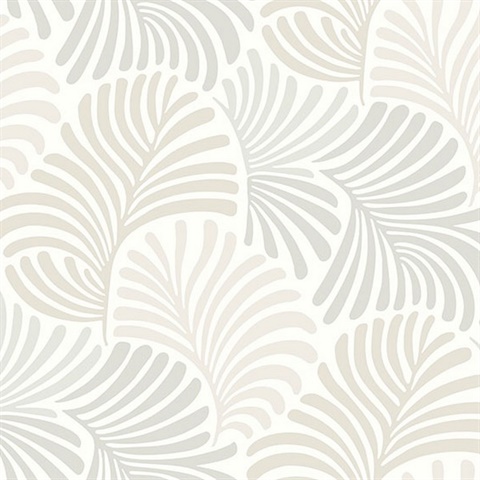 Trousdale Neutral Fanning Flora Wallpaper by Scott Living