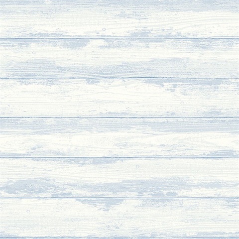 Truro Light Blue Weathered Shiplap Wallpaper