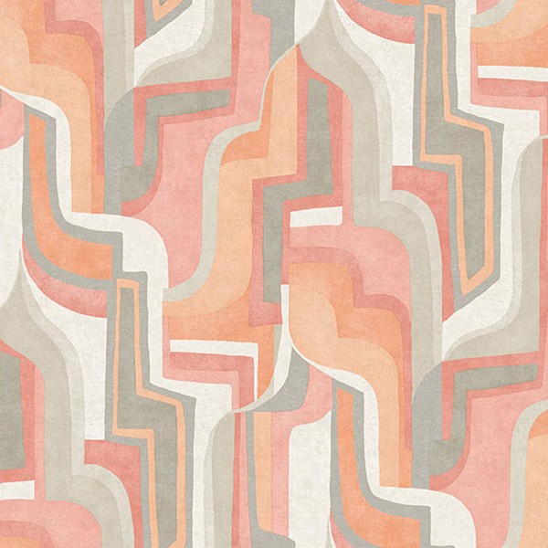 Tulum Coral Surreal Shapes Wallpaper