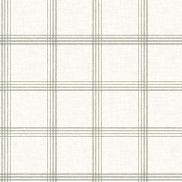Twain Green Plaid Wallpaper