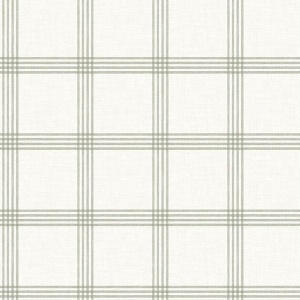 Twain Green Plaid Wallpaper