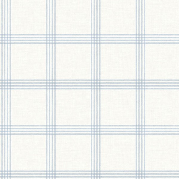 Twain Light Blue Plaid Wallpaper