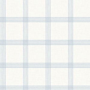 Twain Light Blue Plaid Wallpaper