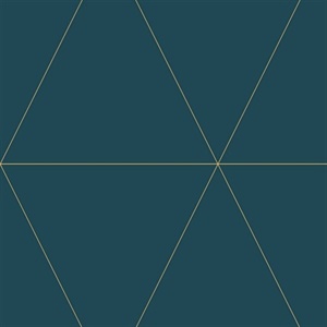 Twilight Teal Geometric Wallpaper
