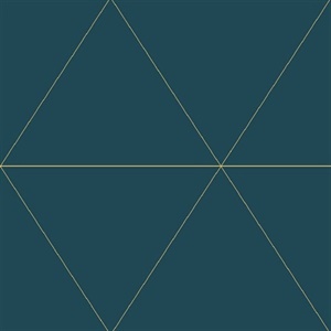 Twilight Teal Modern Geometric Wallpaper