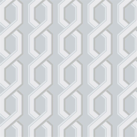 Twist Blue Geometric Wallpaper