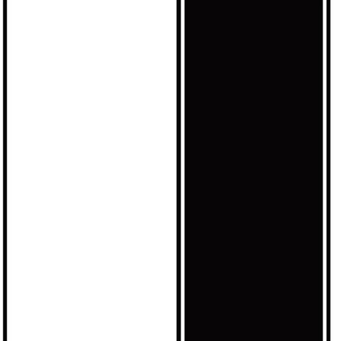 Uneven Stripe: Black 4 1/2" and White 5 1/2"