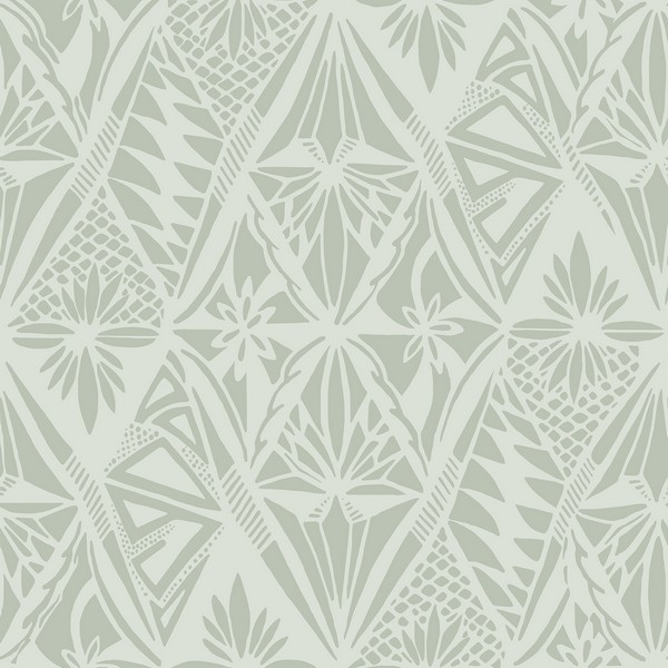 Urbane Sage Diamonds Wallpaper