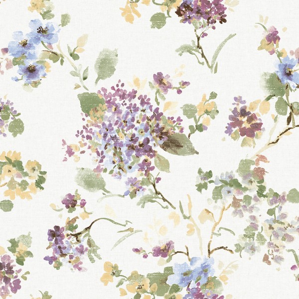 Veiled Garden Plum Wallpaper
