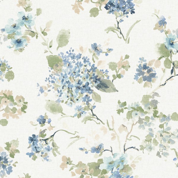 Veiled Garden Sky Blue Wallpaper