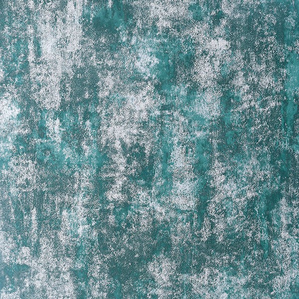 Velour Teal Distressed Wallpaper