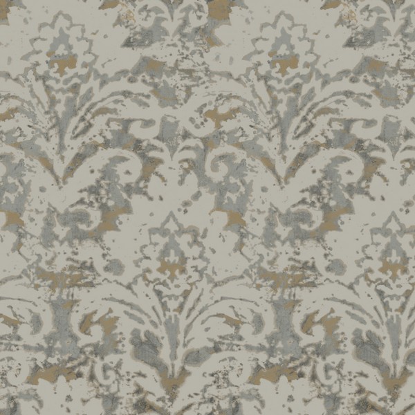 Velvet Crush Damask Taupe & Gold Wallpaper