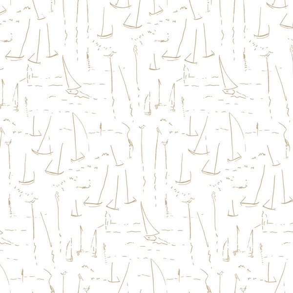 Vermillion Coast Gold Wallpaper