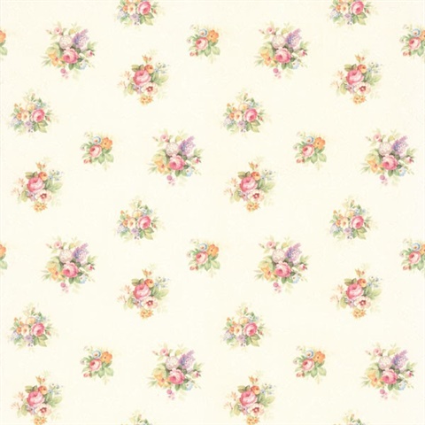 Vicky Pearl Floral Bouquet Wallpaper