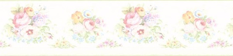 Vicky White Victorian Floral Border