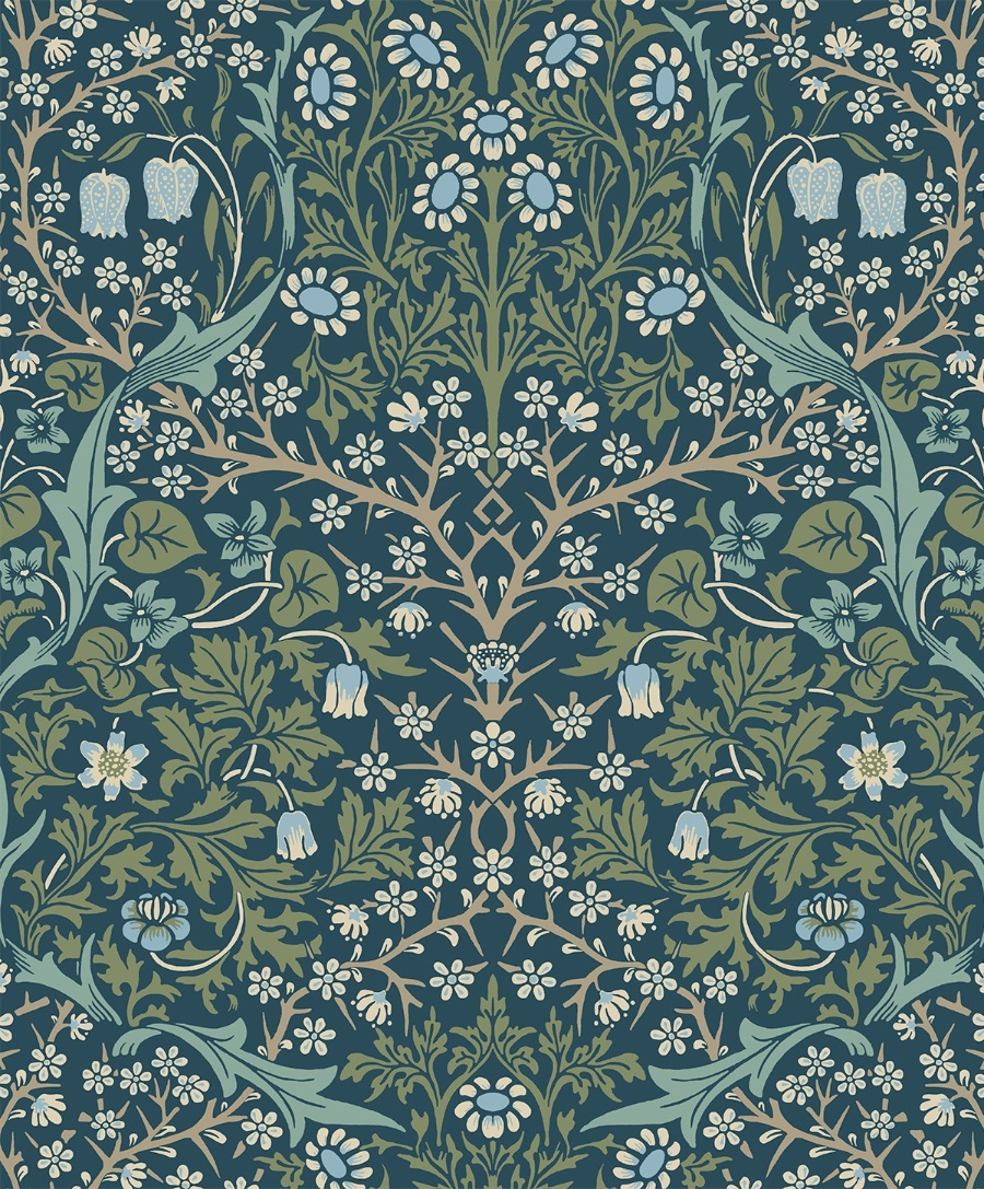 Victorian Garden Floral Prepasted Wallpaper