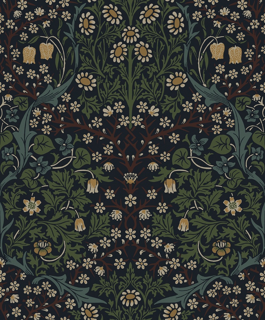 Victorian Garden Floral Prepasted Wallpaper