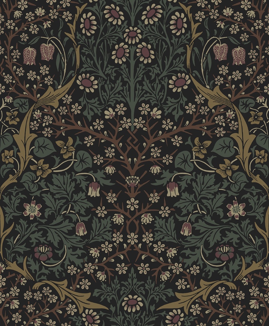 Victorian Garden Floral Prepasted Wallpaper