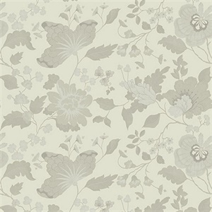 Vittoria White Floral Wallpaper