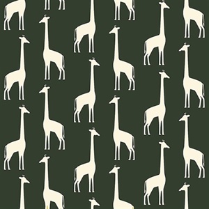 Vivi Green Giraffe Wallpaper