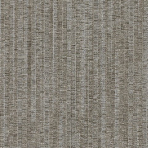 Volantis Dark Brown Textured Stripe Wallpaper