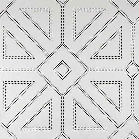 Voltaire Off-White Geometric Wallpaper