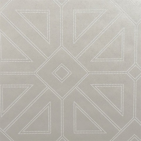 Voltaire Platinum Geometric Wallpaper