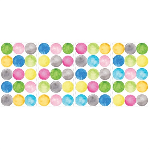 Watercolor Dots Peel And Stick Wall Decals