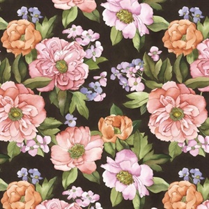 Watercolor Floral Bouquet P & S Wallpaper