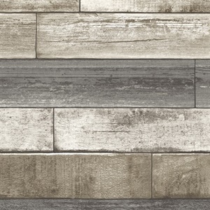 Weathered Plank Grey Wood Texture Wallpaper