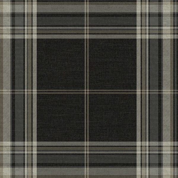 Westley Black Plaid Wallpaper