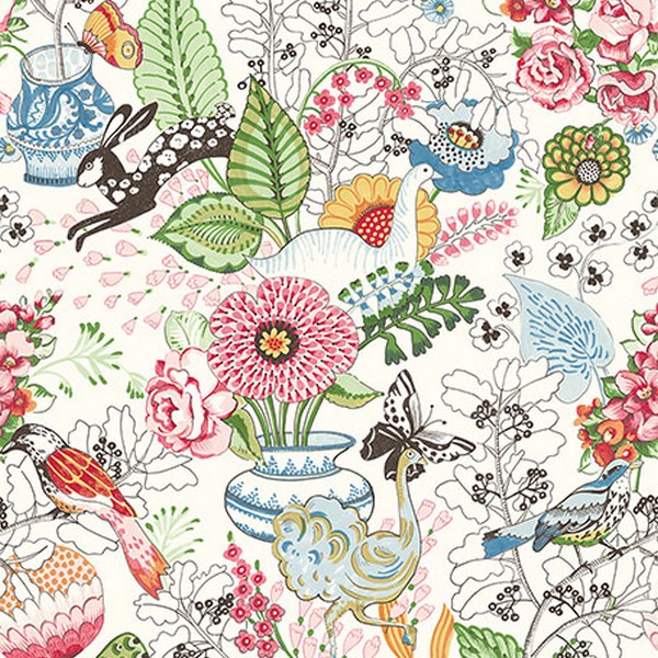 Whimsy Multicolor Fauna Wallpaper