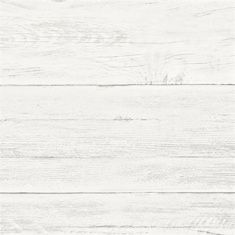 White Washed Boards Cream Shiplap Wallpaper