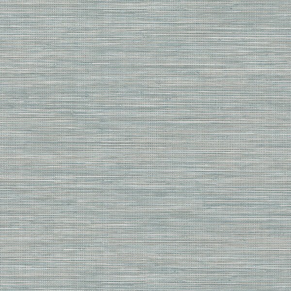 Winn Aqua Faux Grasscloth Wallpaper