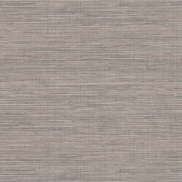 Winn Dark Brown Faux Grasscloth Wallpaper