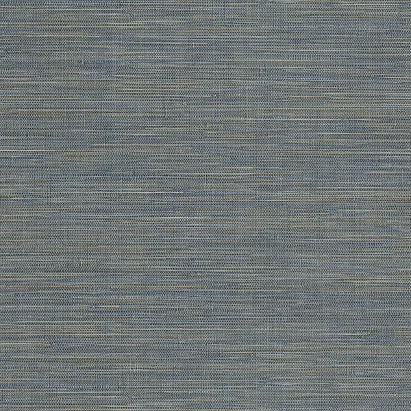 Winn Sapphire Faux Grasscloth Wallpaper