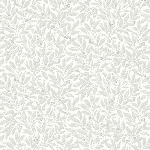 Winter Berry Light Grey Vine Wallpaper