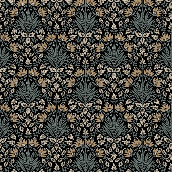 Woodbury Black Wallpaper