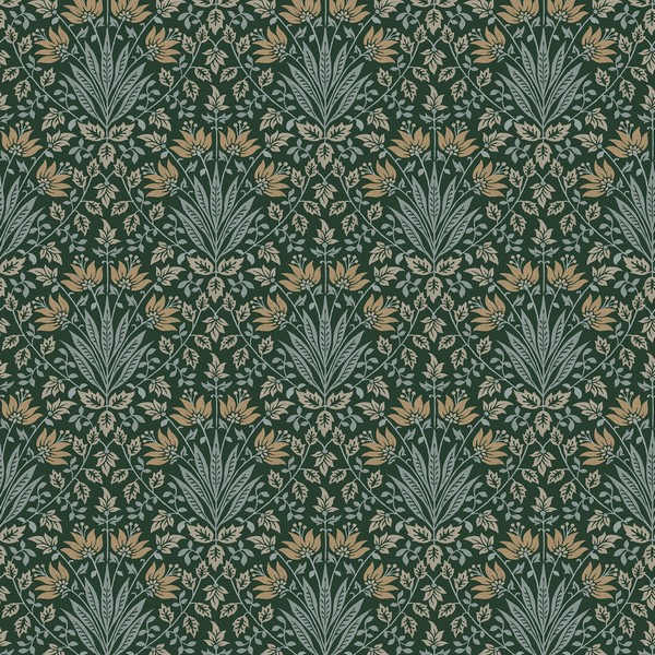 Woodbury Evergreen Wallpaper