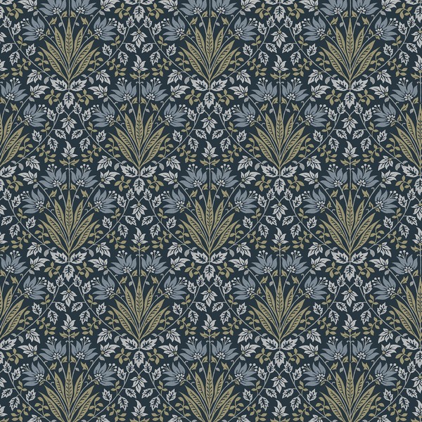 Woodbury Navy Wallpaper