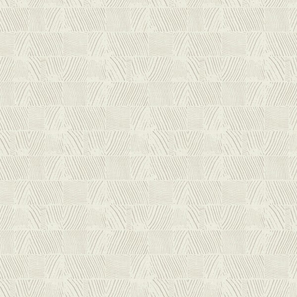 Woodcut Grey & White Wallpaper