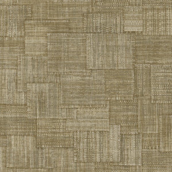 Woven Blocks Burlap Wallpaper