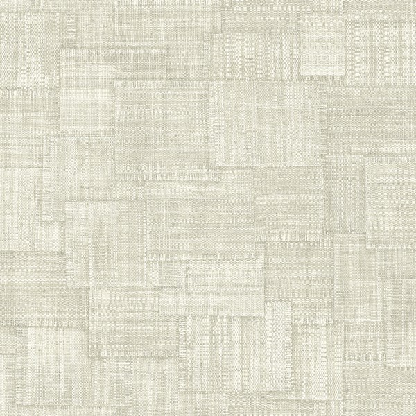 Woven Blocks Oyster Wallpaper
