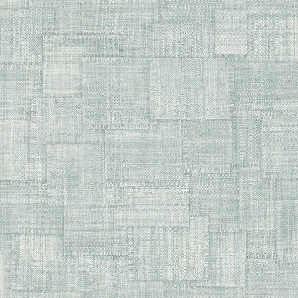 Woven Blocks Sky Blue Wallpaper
