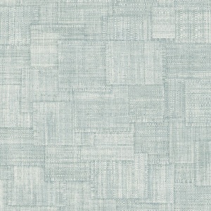 Woven Blocks Sky Blue Wallpaper