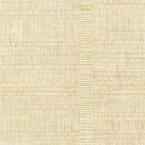 Woven Stripe Wallpaper - Gold