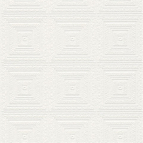 Wright White Tin Paintable Wallpaper