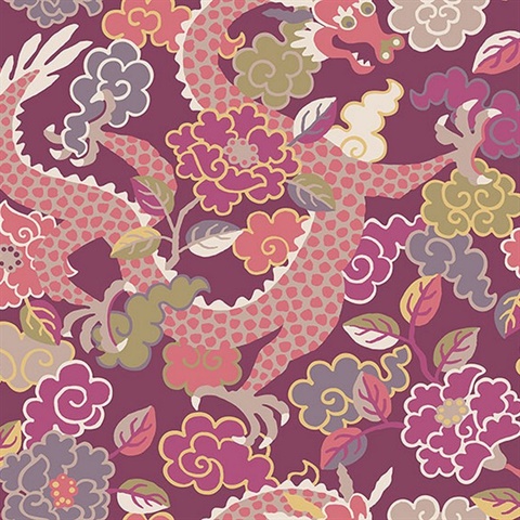 Yanci Plum Dragon Wallpaper